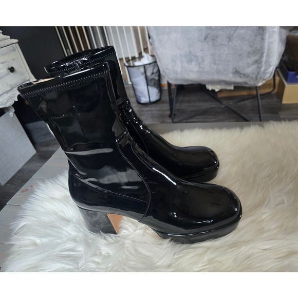 New Anthropologie Silent D Otto Shine Patent Booties - EU41 (10.5-11.0 US) - Picture 8 of 8